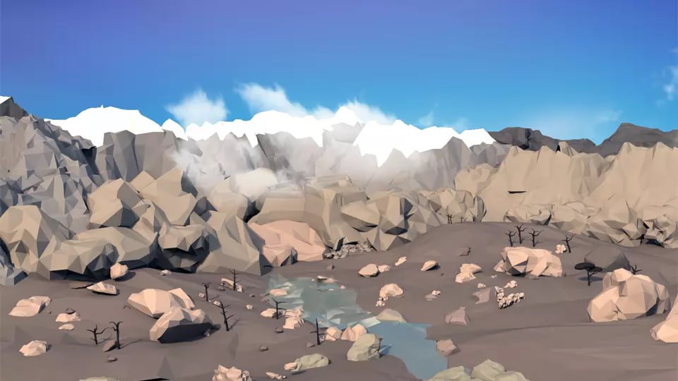 Low Poly Style Mountains Environment📱 - изображение 3